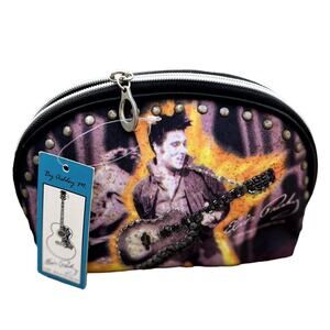 Vintage | Deadstock Ashley M Signature Elvis Presley Studded Canvas Cosmetic Bag